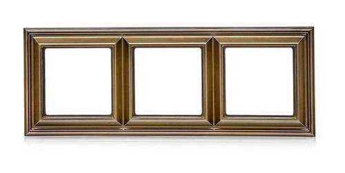 Рамка 3 поста JUNG ECOPROFI DECO, античная латунь
