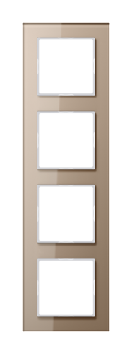 Рамка 4 поста JUNG A CREATION, шампань