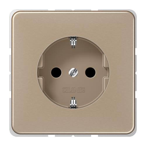 Розетка JUNG CD 500, скрытый монтаж, с заземлением, бронза