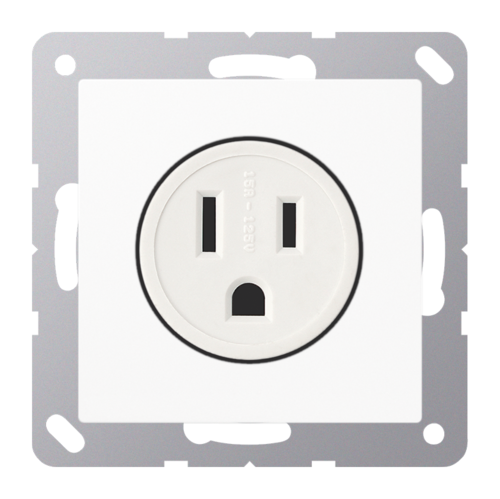 Розетка JUNG US-NEMA, скрытый монтаж, белый