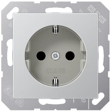 JUNG EcoProfi Алюминий Розетка 2К+З 16А 250В с автозажимом