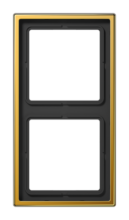 Рамка 2 поста JUNG LS METAL, золотой