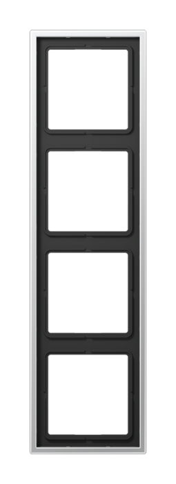 Рамка 4 поста JUNG LS METAL, алюминий