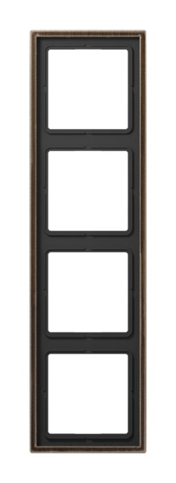 Рамка 4 поста JUNG LS METAL, античная латунь