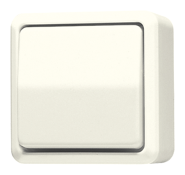 Выключатель 1-клавишный JUNG WG600, открытый монтаж, бежевый