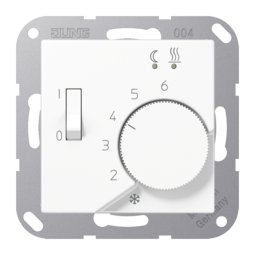 Термостат для теплого пола JUNG А-СЕРИЯ, с датчиком, белый